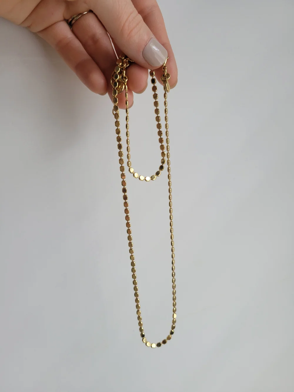 J Crew Gold Dot Chain Set Necklace & Bracelet - Picture 3 of 9